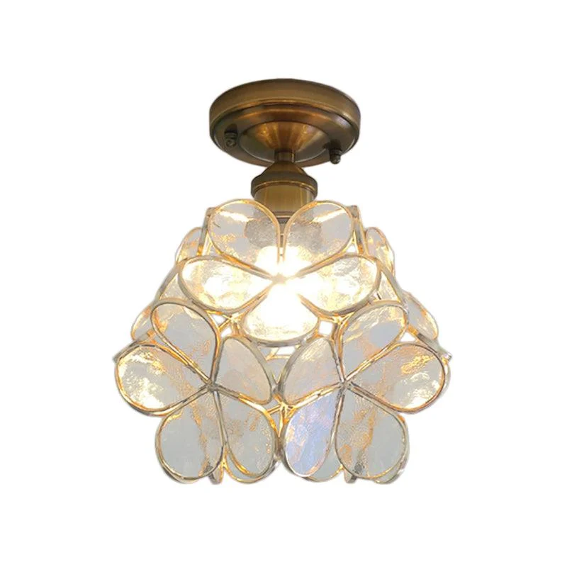 Ceiling lamp - FloralGlow - Retro stained glass - Surface mounting -  - #tag1#