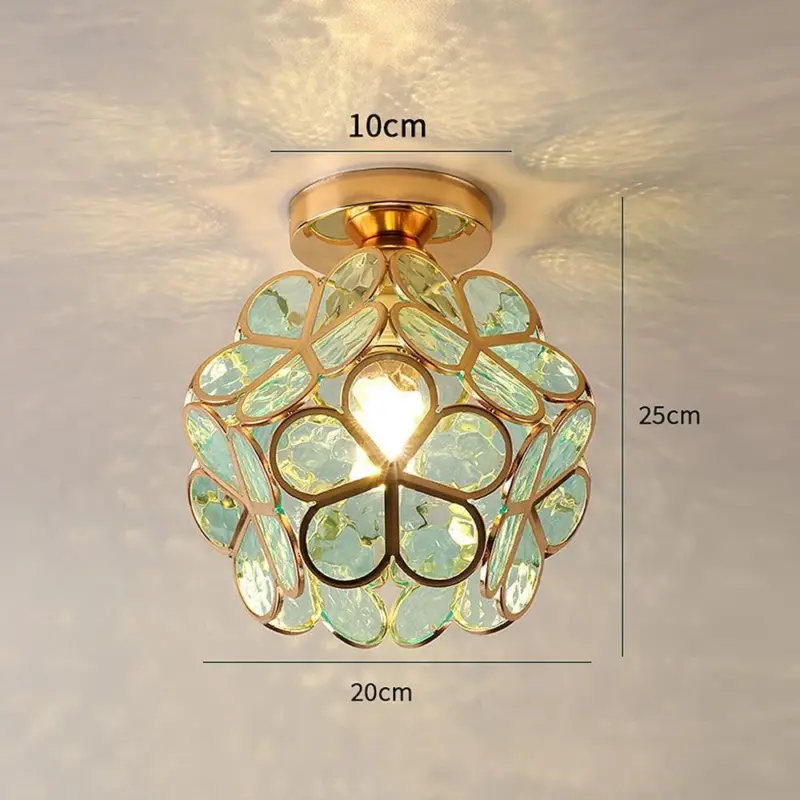 Ceiling lamp Floris Elegant Design Glass Shade tag1