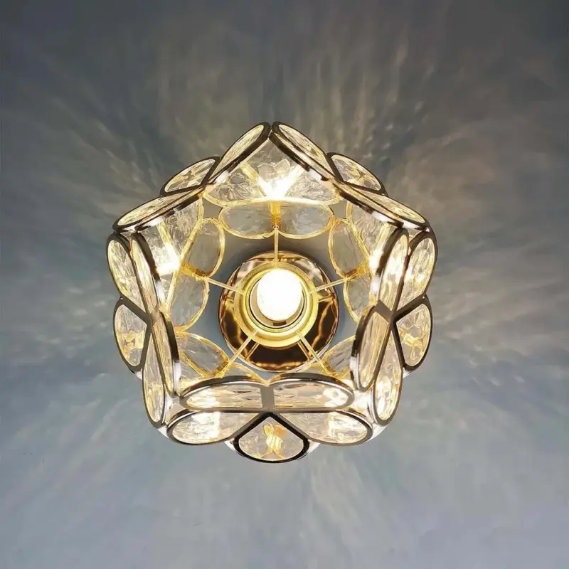 Ceiling lamp Floris Elegant Design Glass Shade tag1