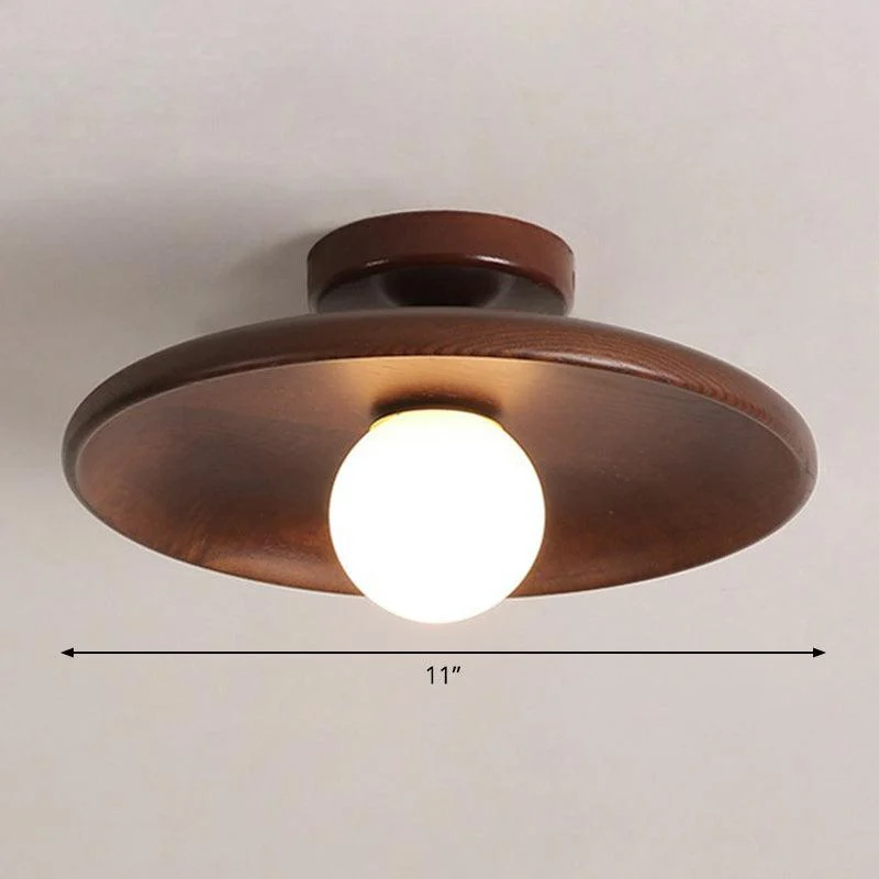 Ceiling lamp Circular Minimalist Wood 1 Light point -  - #tag1#