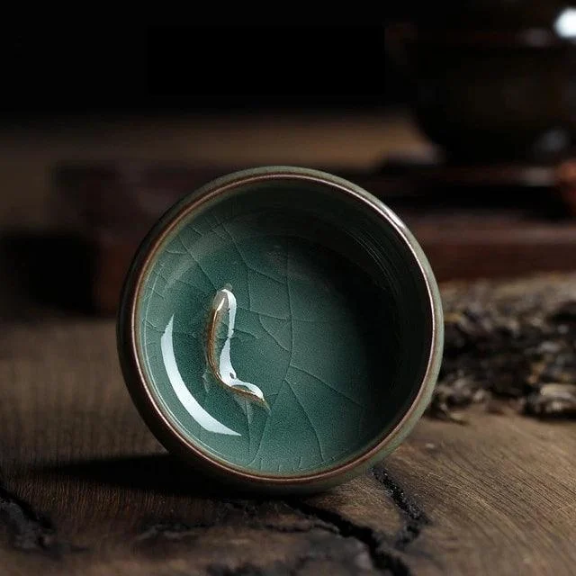 Celadon Koi Fish Tea Cup -  - #tag1#