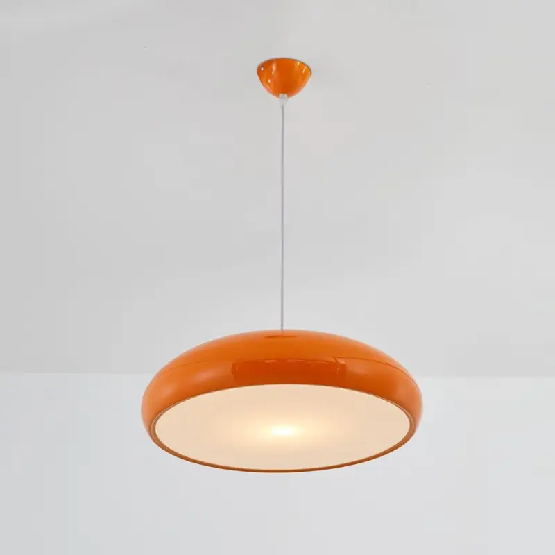 Celestia Round LED Pendant Lights White Metal for Bedroom and Living Room tag1