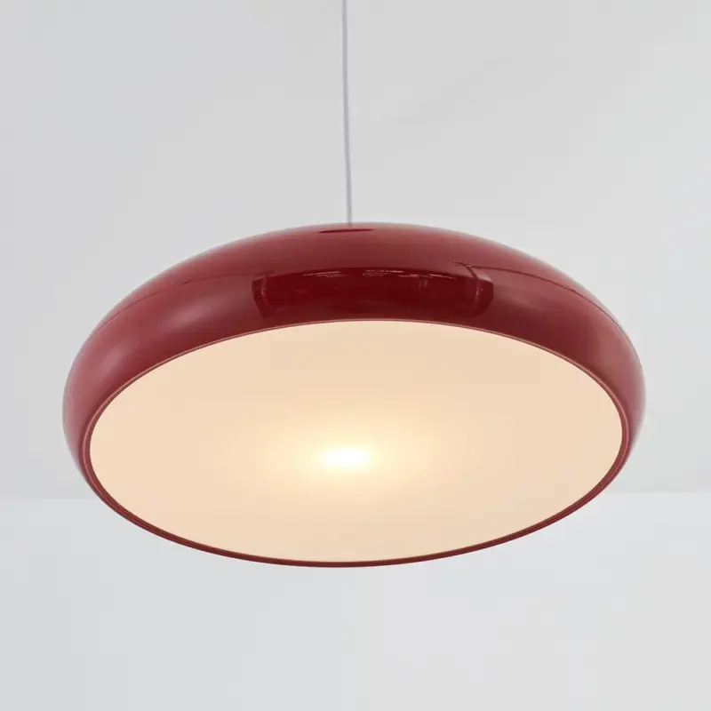 Celestia Round LED Pendant Lights White Metal for Bedroom and Living Room tag1