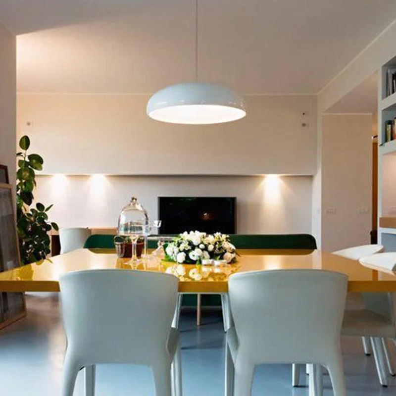 Celestia Round LED Pendant Lights - White Metal for Bedroom and Living Room -  - #tag1#