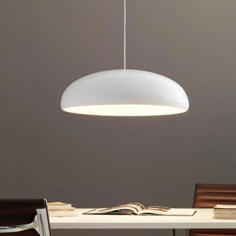 Celestia Round LED Pendant Lights - White Metal for Bedroom and Living Room -  - #tag1#