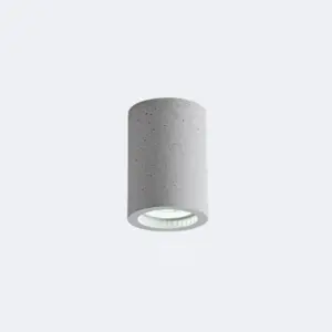 Cement Cylinder LED Ceiling Lamp - Minimalist Design