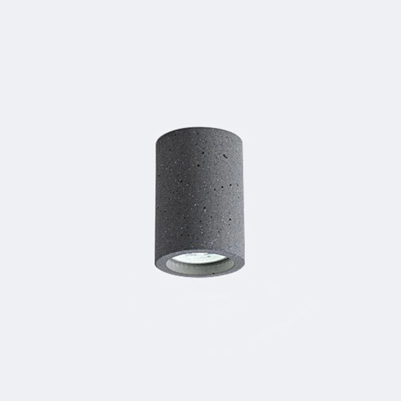 Cement Cylinder LED Ceiling Lamp - Minimalist Design -  - #tag1#