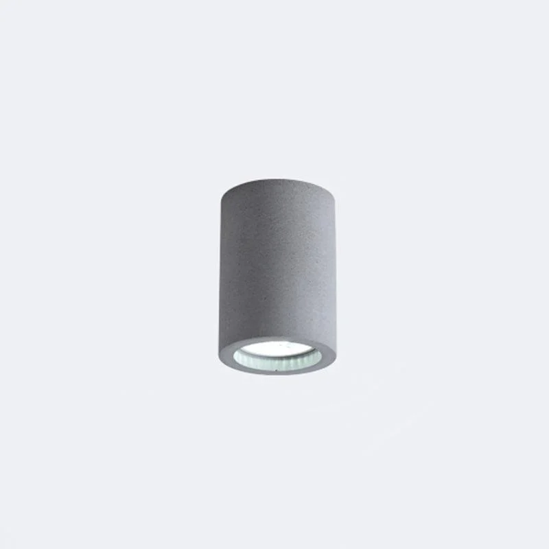 Cement Cylinder LED Ceiling Lamp - Minimalist Design -  - #tag1#