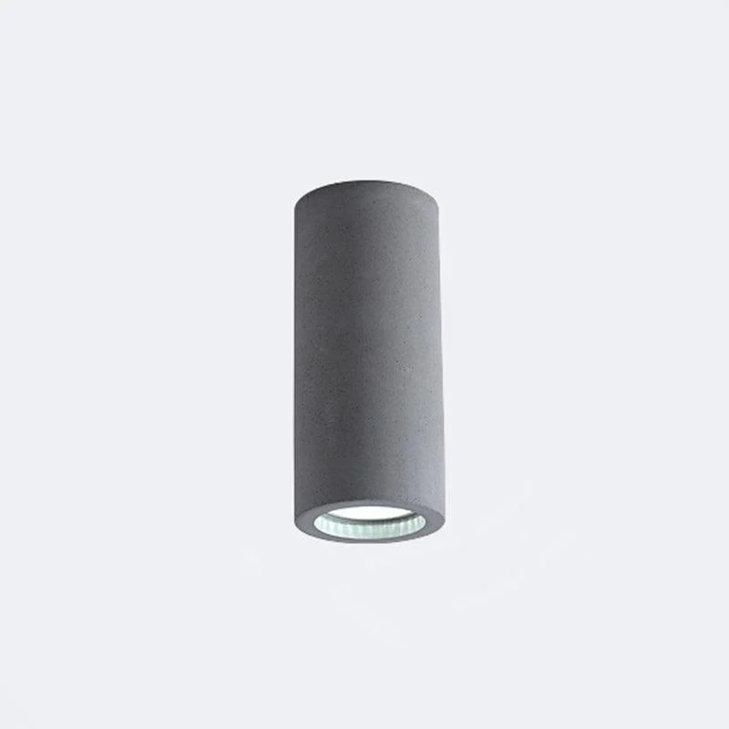 Cement Cylinder LED Ceiling Lamp - Minimalist Design -  - #tag1#