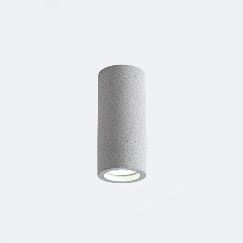 Cement Cylinder LED Ceiling Lamp - Minimalist Design -  - #tag1#