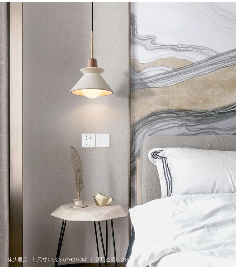 Cement Pendant Lamp Modern Minimalist 1 Light Restaurant Mini Pendant -  - #tag1#