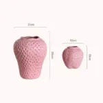 Ceramic Vase Artificial Strawberry Vase Fruit Cartoon Strawberry Flower Pot Terrarium Flower Vase Home Decoration Accessories