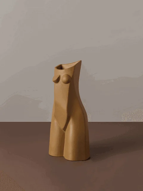 Ceramic Abstract Body Vases -