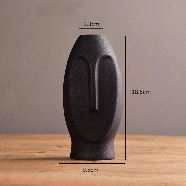 Ceramic Abstract Face Vase -  - #tag1#