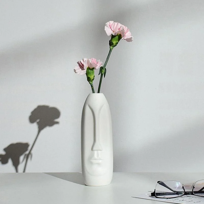 Ceramic Abstract Face Vase -  - #tag1#