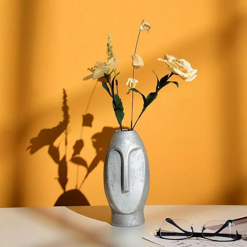 Ceramic Abstract Face Vase -  - #tag1#