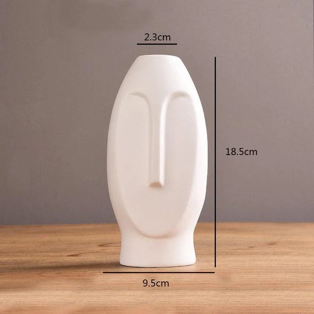 Ceramic Abstract Face Vase -  - #tag1#