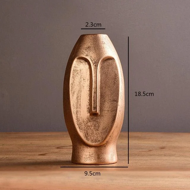 Ceramic Abstract Face Vase -  - #tag1#