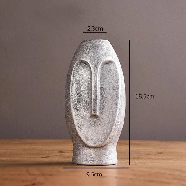 Ceramic Abstract Face Vase -  - #tag1#