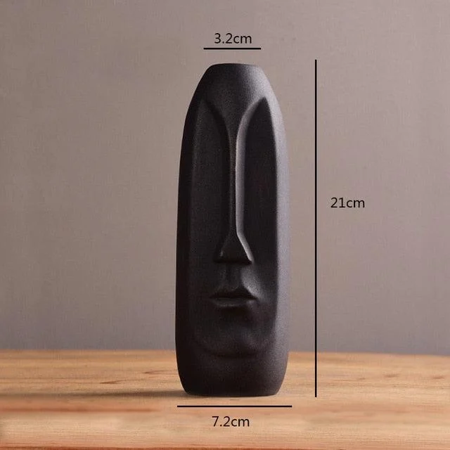 Ceramic Abstract Face Vase -  - #tag1#