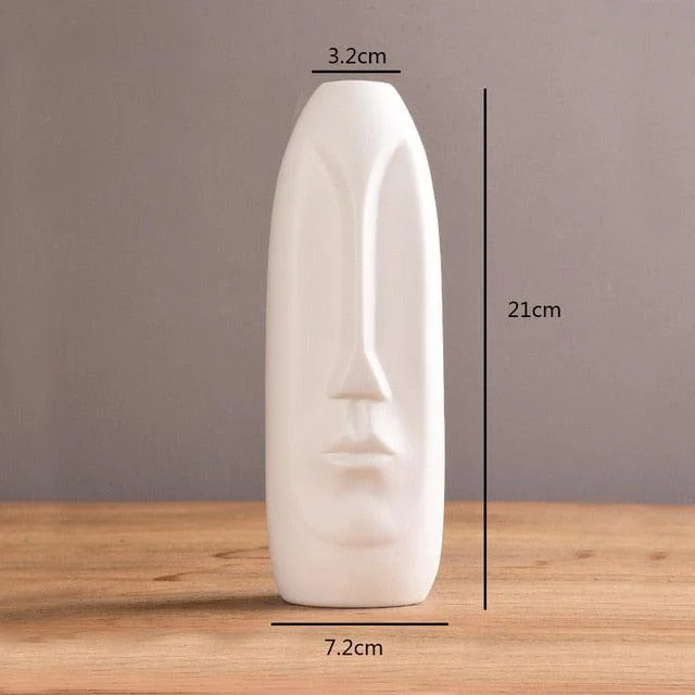 Ceramic Abstract Face Vase -  - #tag1#