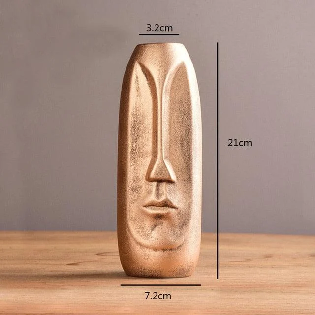 Ceramic Abstract Face Vase -  - #tag1#