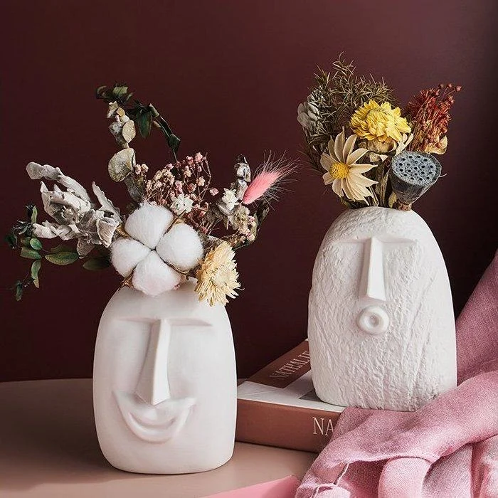 Ceramic Abstract Face Vase -  - #tag1#