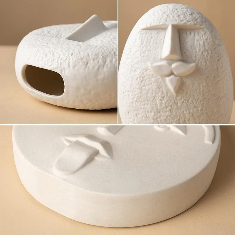 Ceramic Abstract Face Vase -  - #tag1#