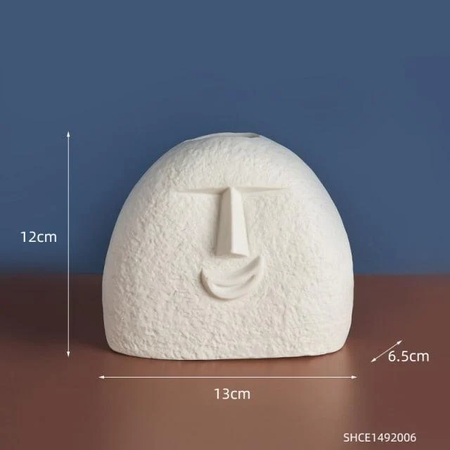 Ceramic Abstract Face Vase -  - #tag1#