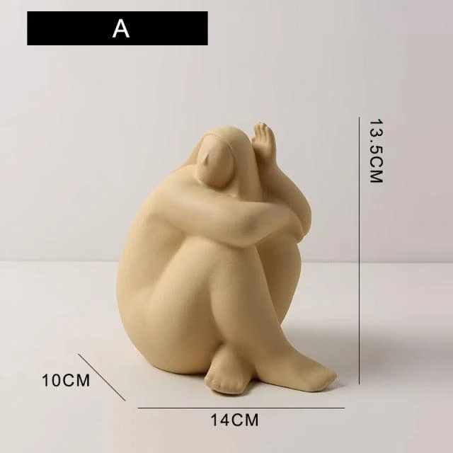 Ceramic Abstract Figurines with Large Hand -  - #tag1#