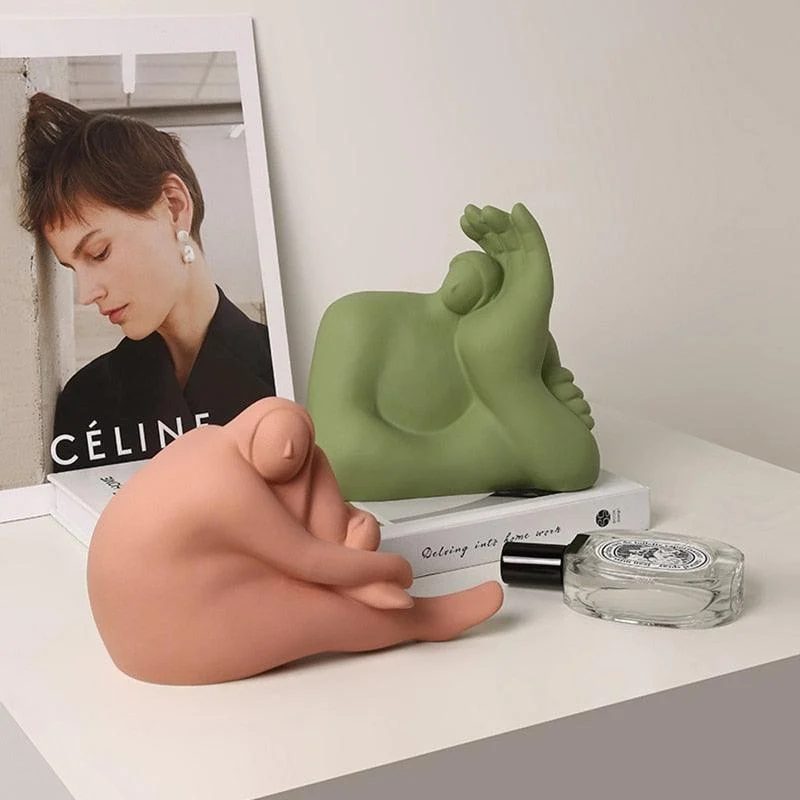 Ceramic Abstract Figurines with Large Hand -  - #tag1#