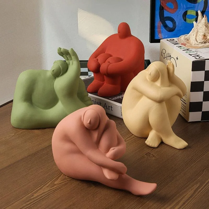 Ceramic Abstract Figurines with Large Hand -  - #tag1#