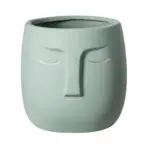 Ceramic Abstract Sleeping Face Planter