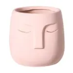 Ceramic Abstract Sleeping Face Planter