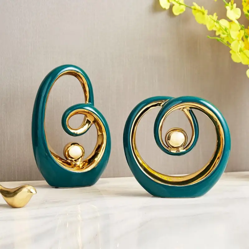 Ceramic Abstract Spiral Decor tag1