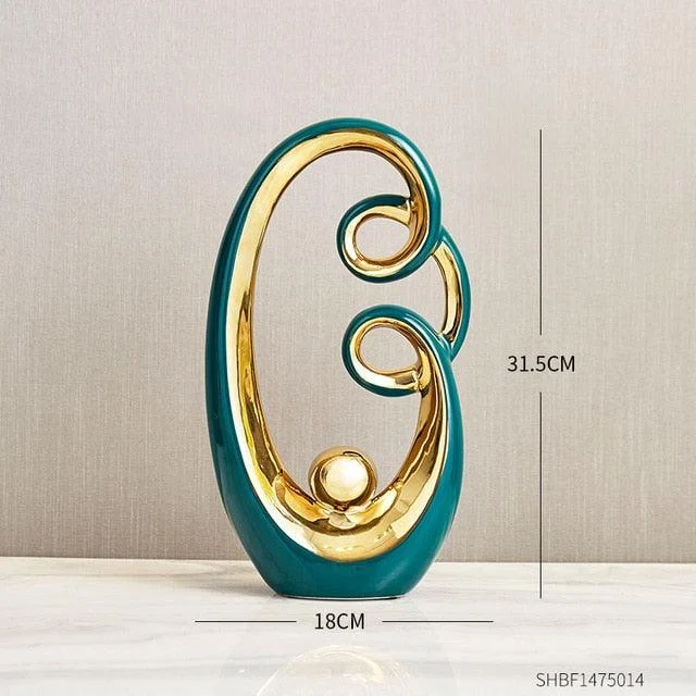 Ceramic Abstract Spiral Decor -  - #tag1#