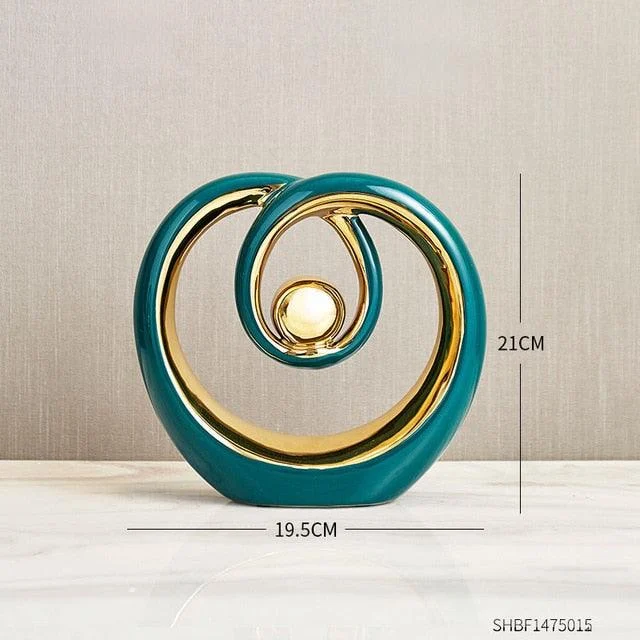 Ceramic Abstract Spiral Decor -  - #tag1#