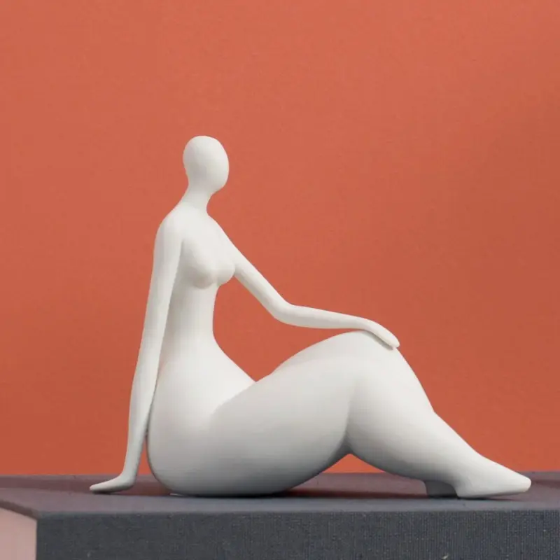 Ceramic Abstract Woman Art Figurine tag1