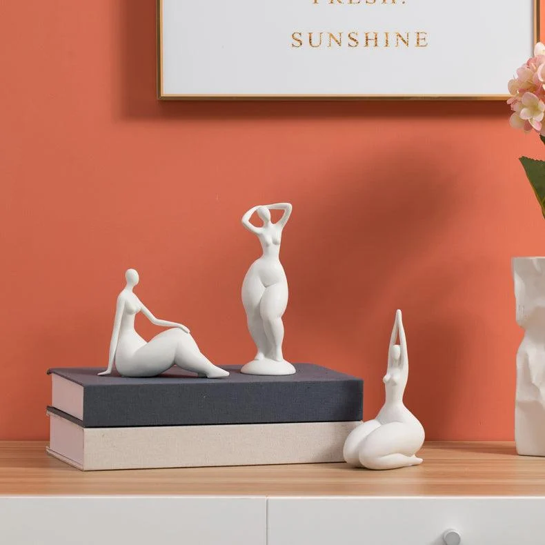 Ceramic Abstract Woman Art Figurine -  - #tag1#