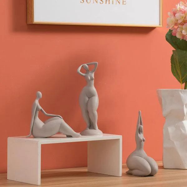 Ceramic Abstract Woman Art Figurine -  - #tag1#