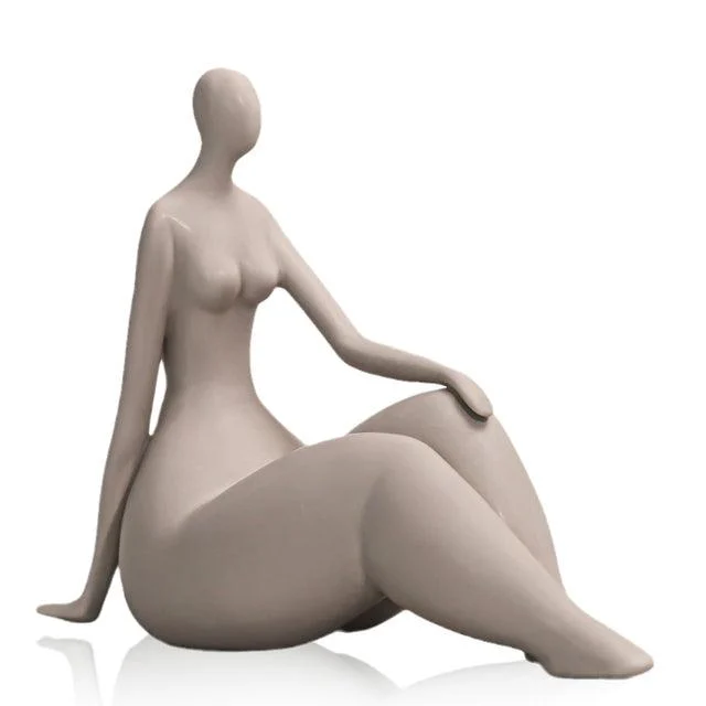 Ceramic Abstract Woman Art Figurine -  - #tag1#
