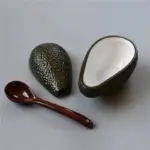 Ceramic Avocado Shape Serving Bowl tag1