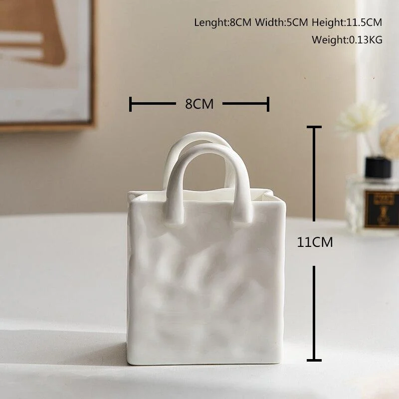 Ceramic Bag Shaped Vase -  - #tag1#