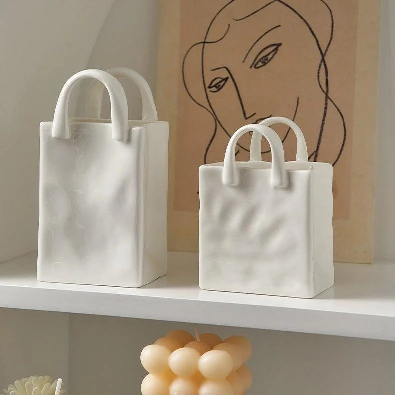 Ceramic Bag Shaped Vase -  - #tag1#