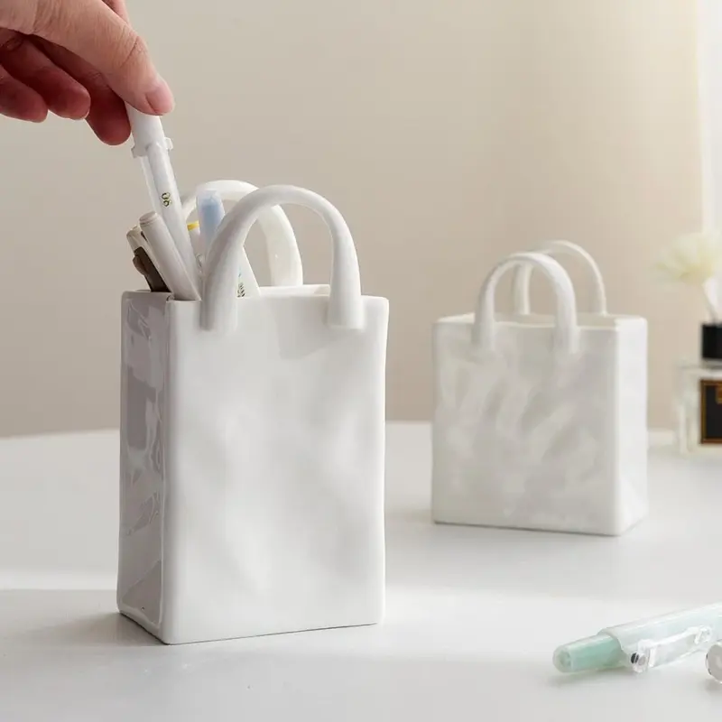 Ceramic Bag Shaped Vase tag1