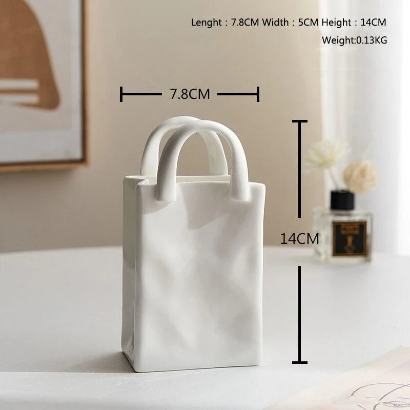 Ceramic Bag Shaped Vase -  - #tag1#