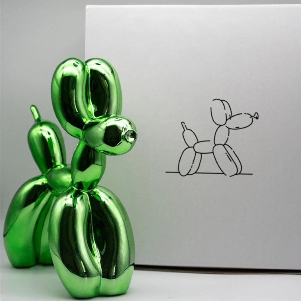 Ceramic Balloon Dog Abstract Ornament -  - #tag1#