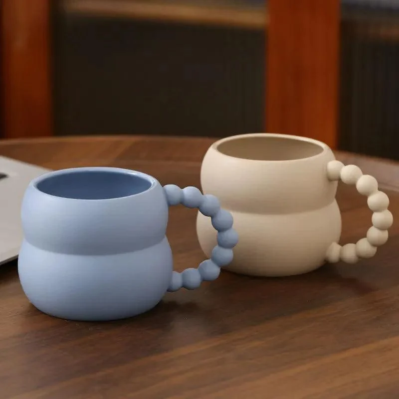 Ceramic Bead Mug Aesthetic Mugs 250ml -