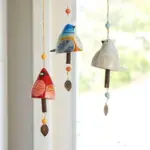 Ceramic Bird Wind Chime Song Bell Garden Yard Home Decoration tag1