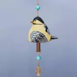 Ceramic Bird Wind Chime Song Bell Garden Yard Home Decoration tag1